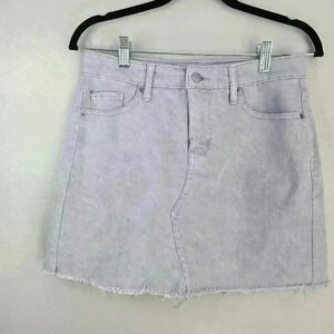 Wild Fable Women's Denim Jean Skirt Lavender Raw Hem Size 6